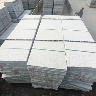 青海芝麻白毛板，石材毛板