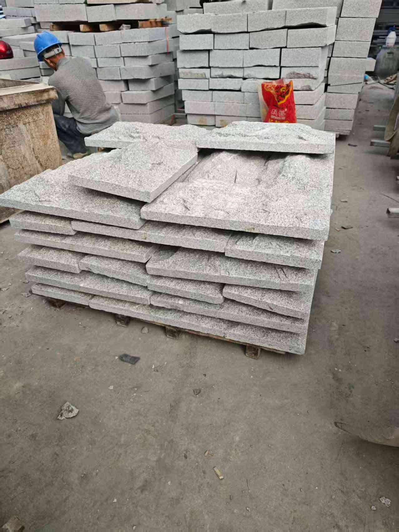 青海芝麻白蘑菇石，自然面