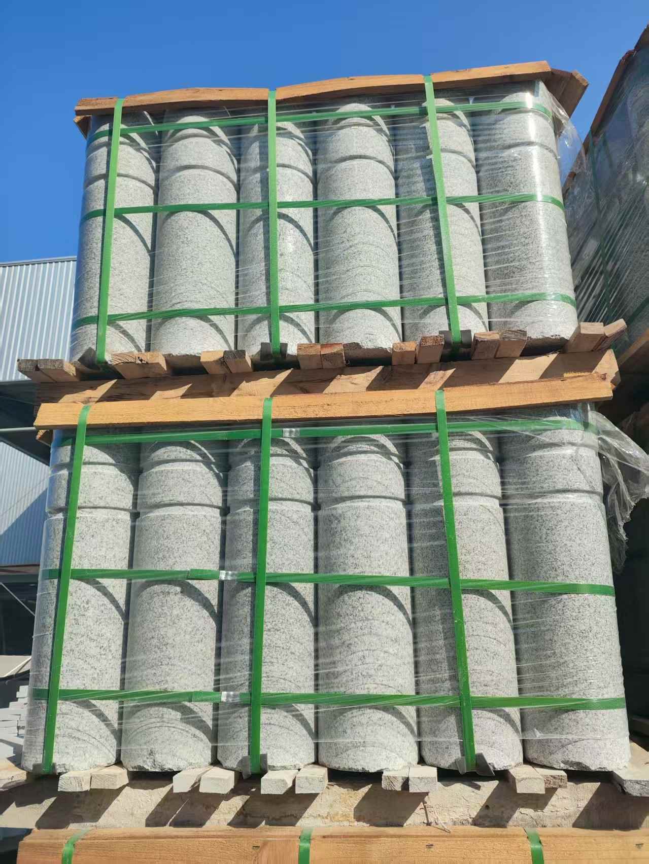 青海挡车柱芝麻白 挡车石