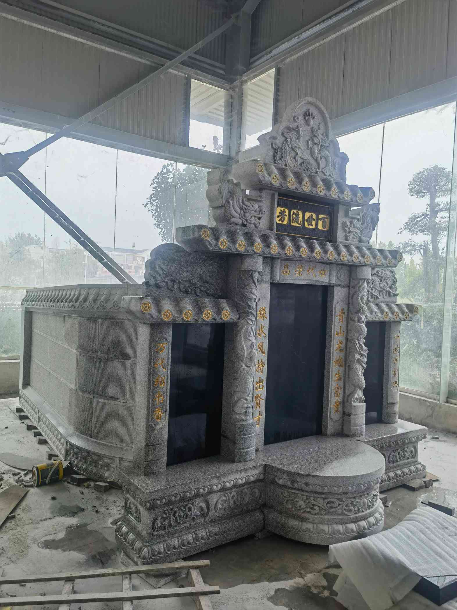 青海套墓 墓碑 围坟石 异形定制